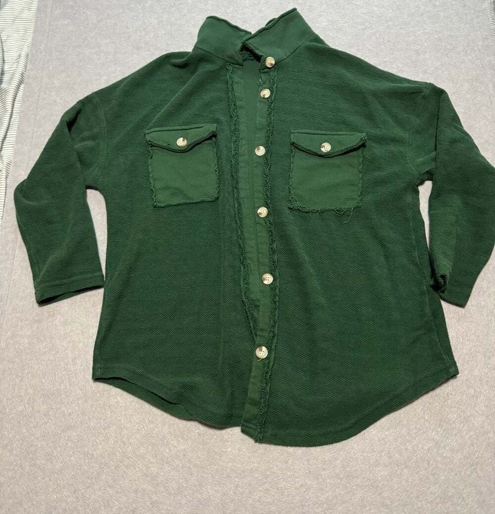 Green Fall Boutique Shacket - Picture 2 of 6